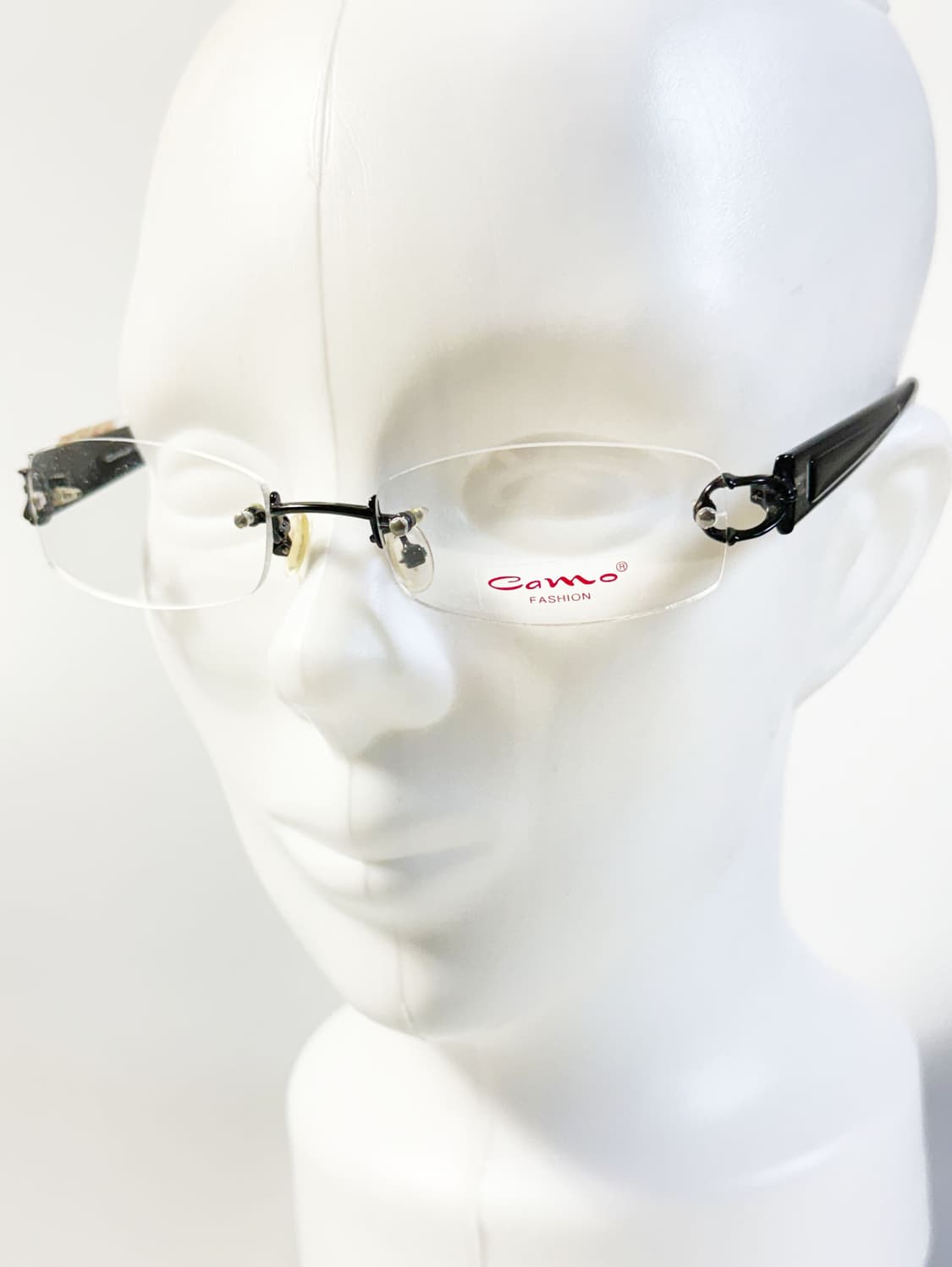 CAMO FASHION 무테 스퀘어 블랙메탈 빈티지 안경 상품이미지8
