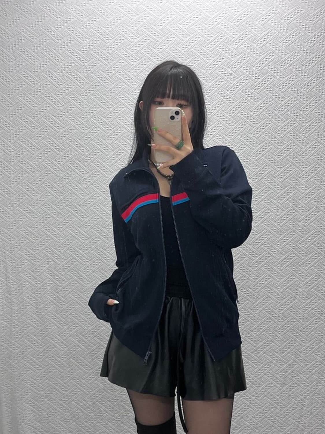 오니츠카 타이거 올드스쿨 레트로 배색 져지 집업 L C09329 상품이미지2