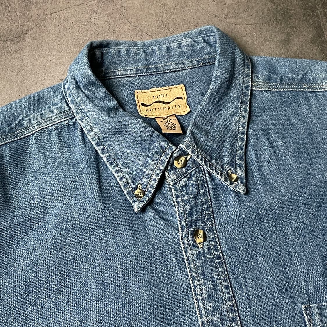 PORT AUTHORITY 빈티지 데님 코튼 셔츠 A00534 상품이미지2
