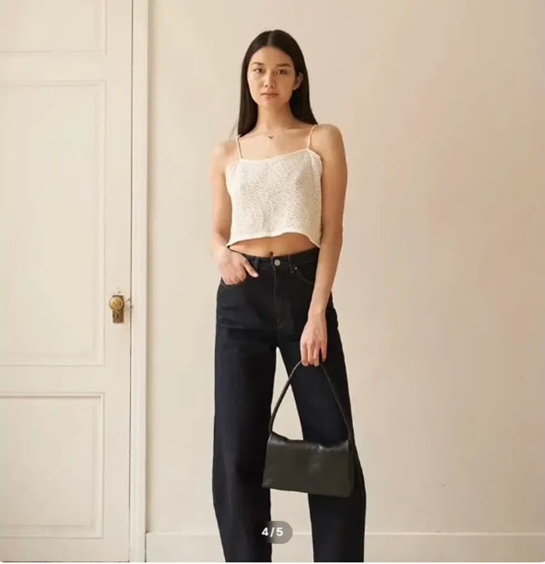 Autt 어트 블랙 레더 폴디드백 숄더백 상품이미지3