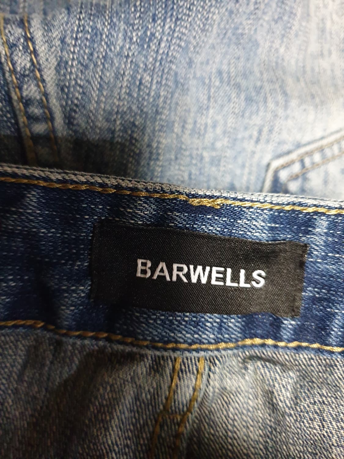 (빈티지) BARWELLS 백포켓체크 워싱 버뮤다 데님팬츠 (30) 상품이미지4