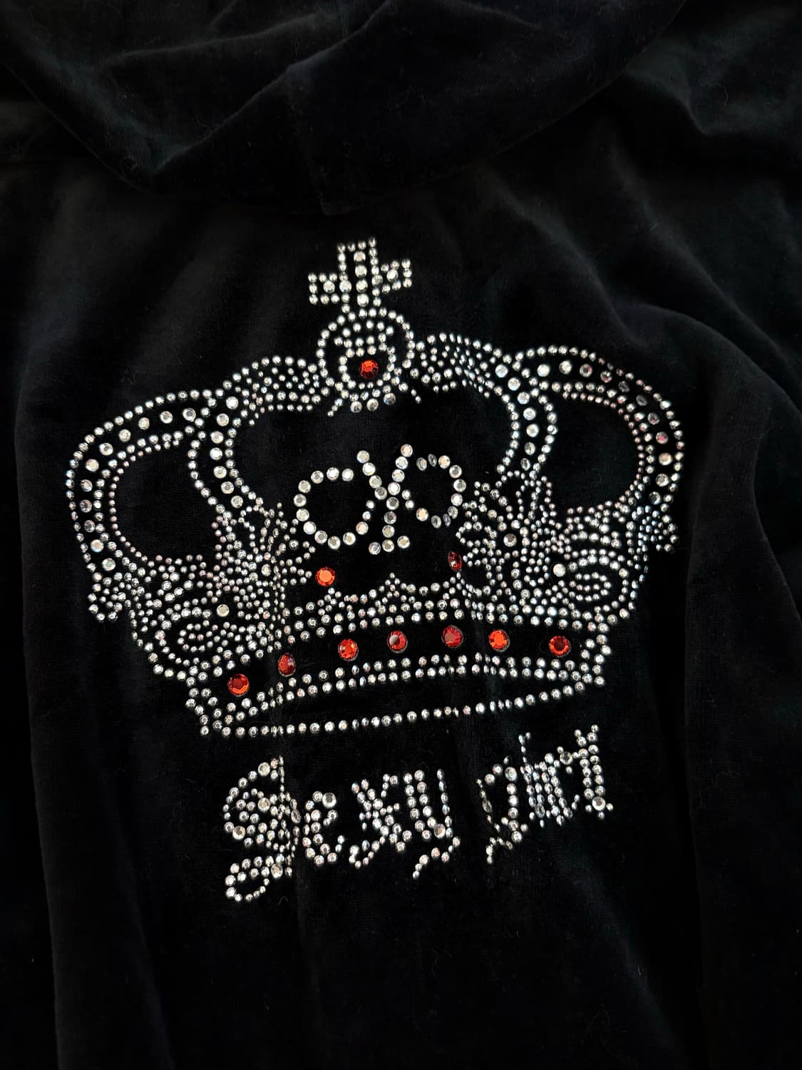 벨벳 큐빅 퍼 후드집업 상품이미지4