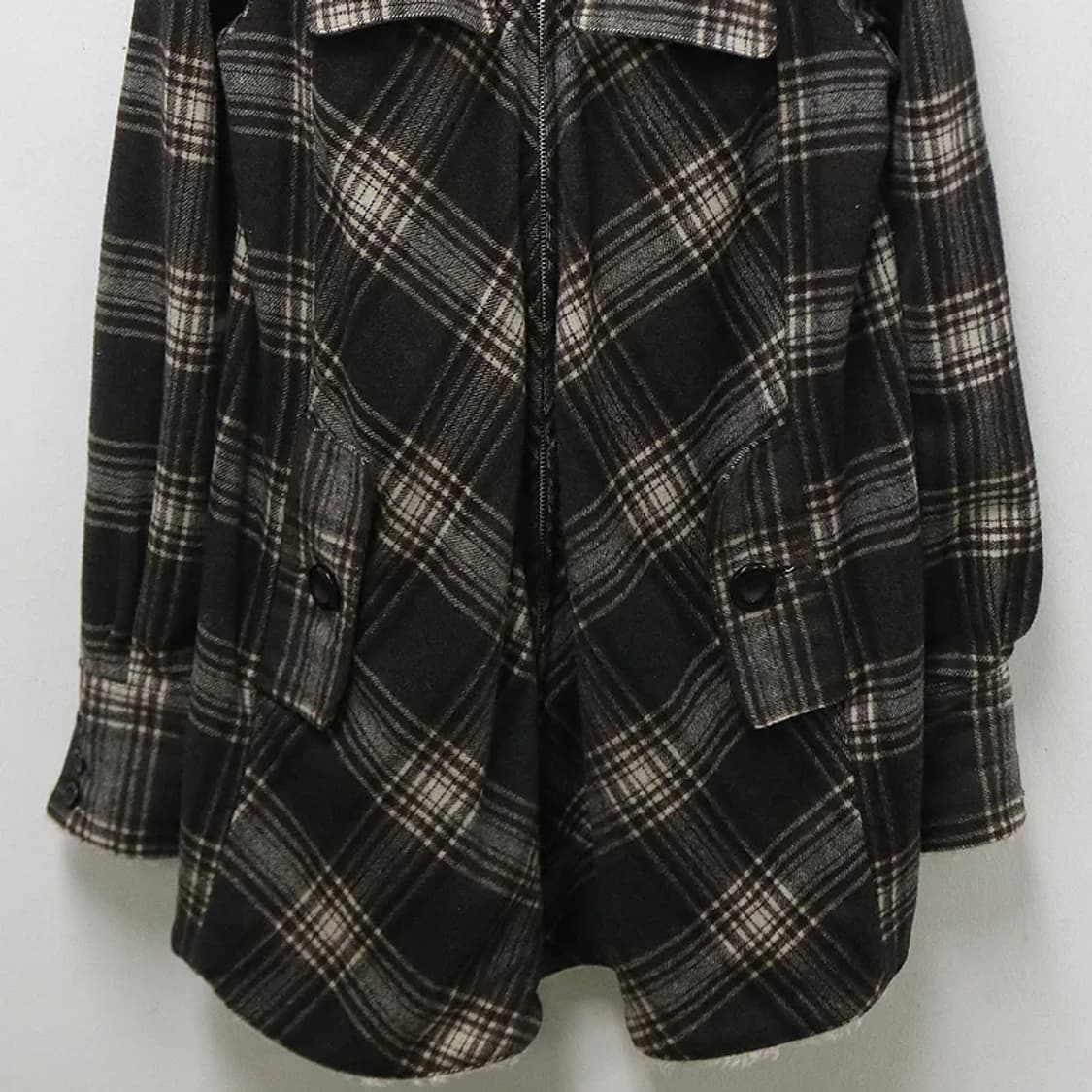 OSMOSIS 울 혼방 체크 케이프 자켓 63567 상품이미지4