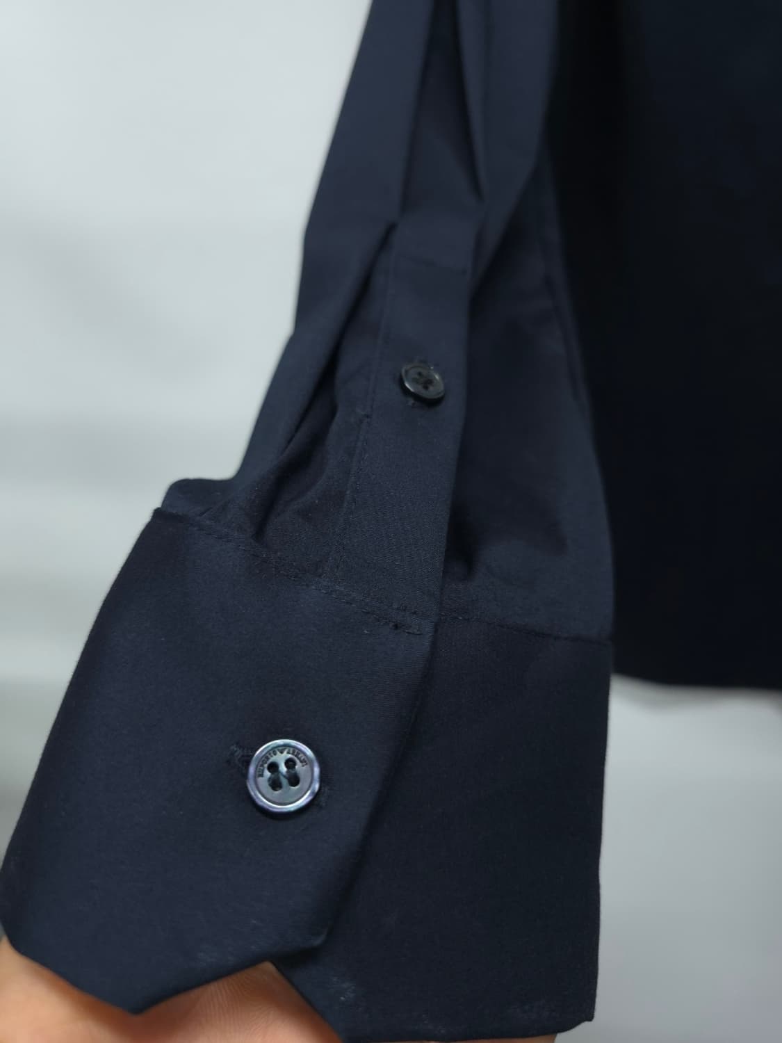 엠포리오 아르마니 네이비 체크 포인트 셔츠(95) 상품이미지7