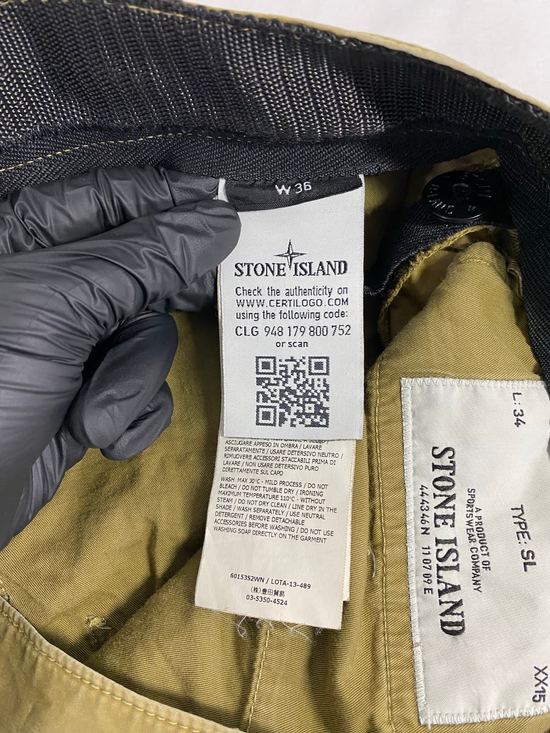 스톤아일랜드 와펜 카고 팬츠 36  상품이미지8
