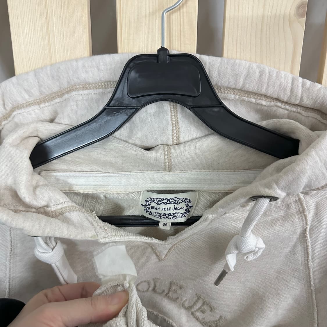 (S) 빈폴 아이보리 후드티 상품이미지5