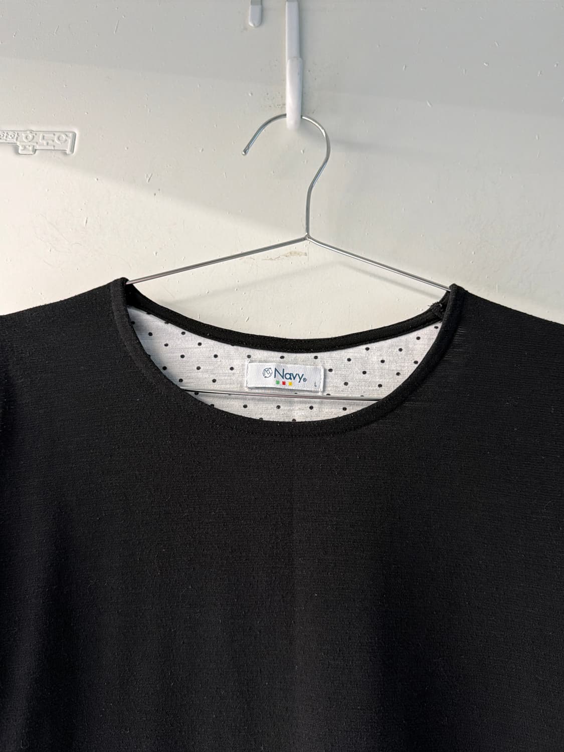 일본빈티지 도트 레이어드 롱슬리브 상품이미지3