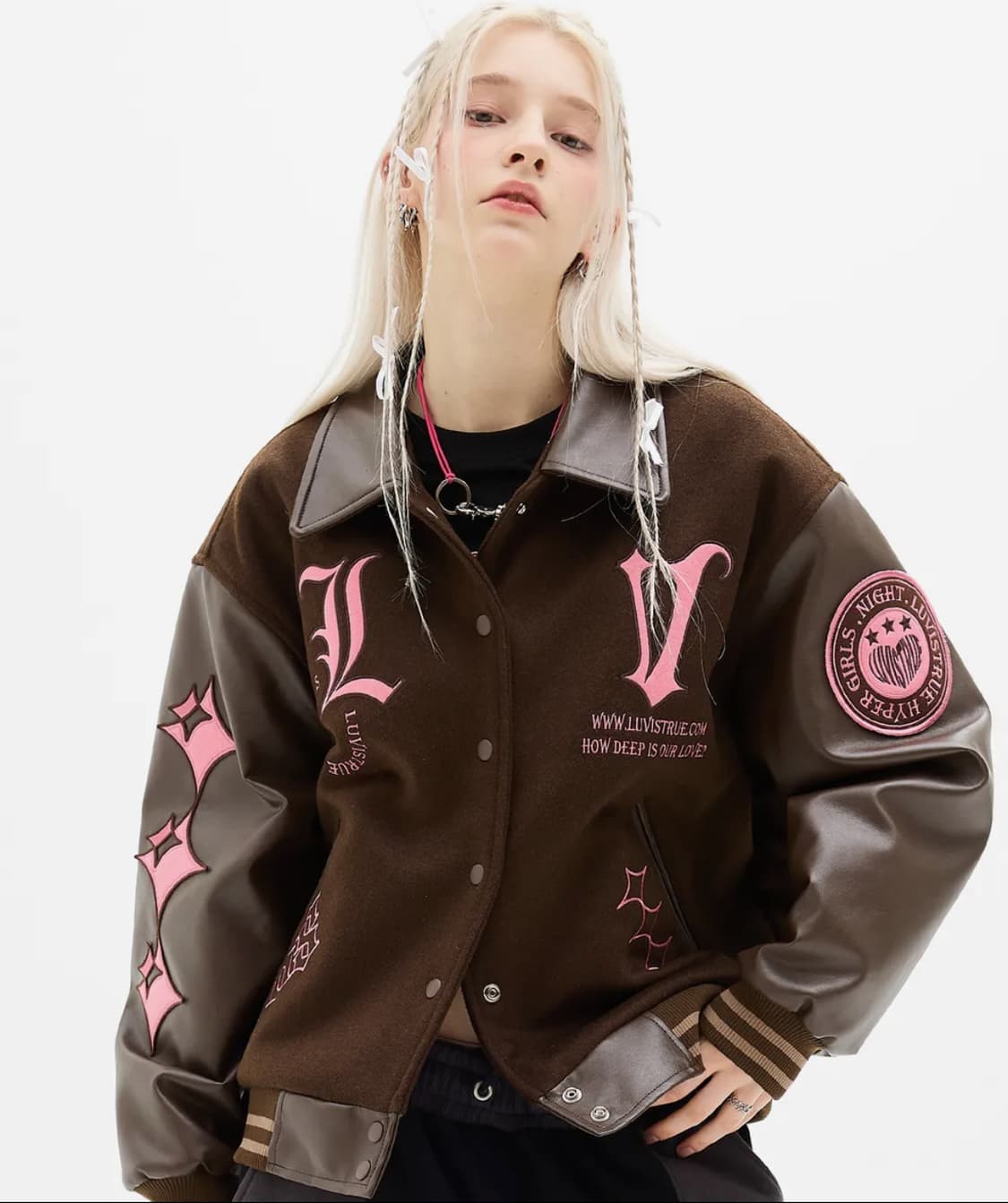 러브이즈트루 스타디움 바시티 자켓 상품이미지1