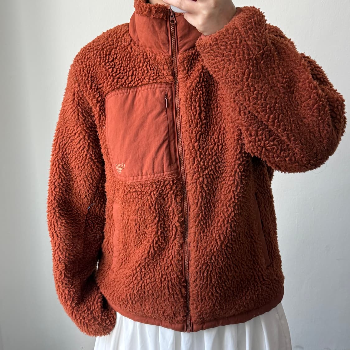 [M] 골라 오렌지브라운 플리스 자켓 상품이미지2