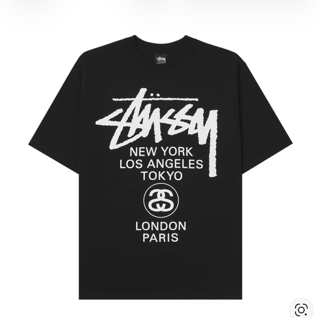 스투시 월드투어 티셔츠 블랙 L, XL 상품이미지1