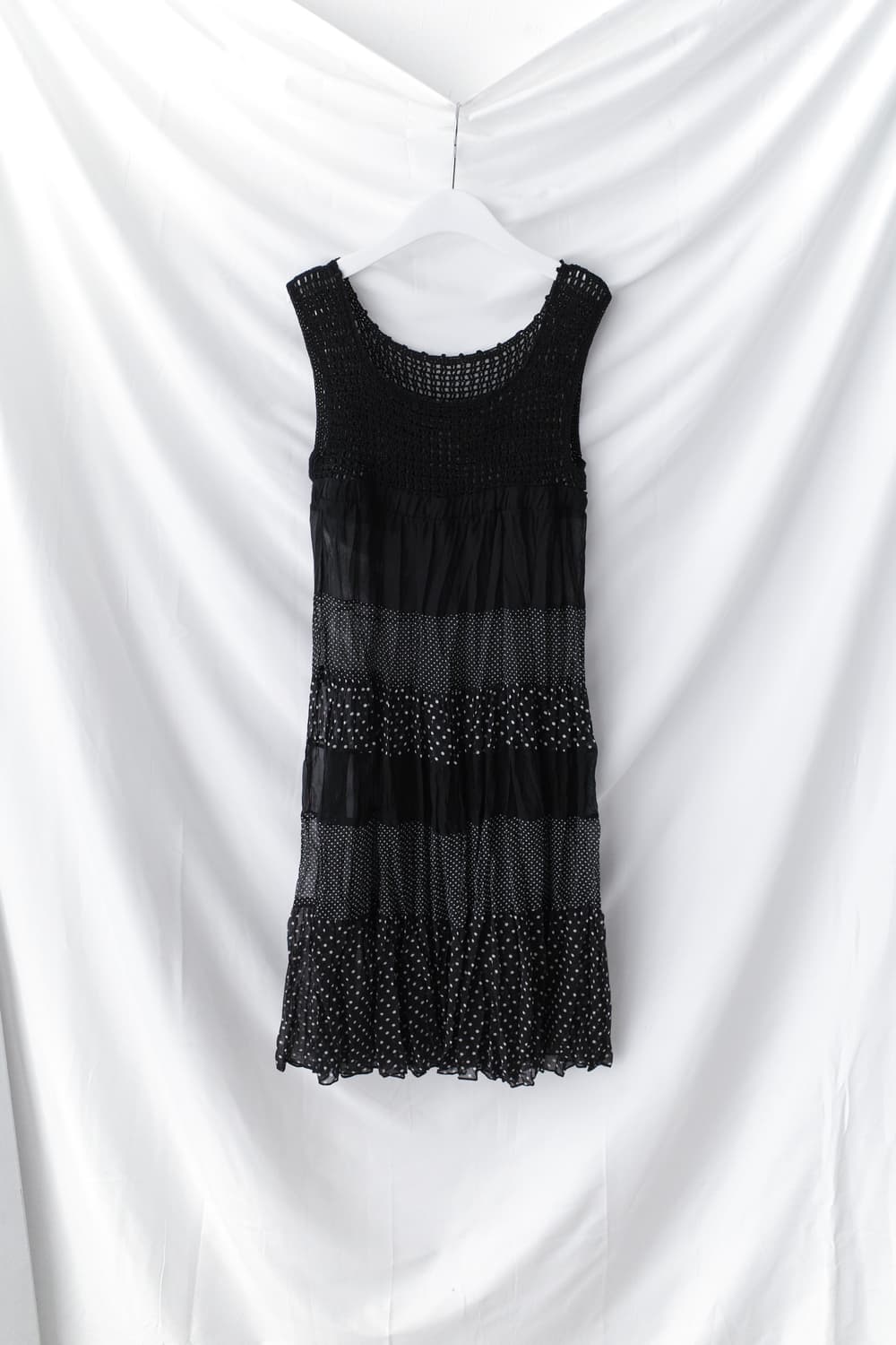 dot layered sleeveless one-piece 상품이미지3