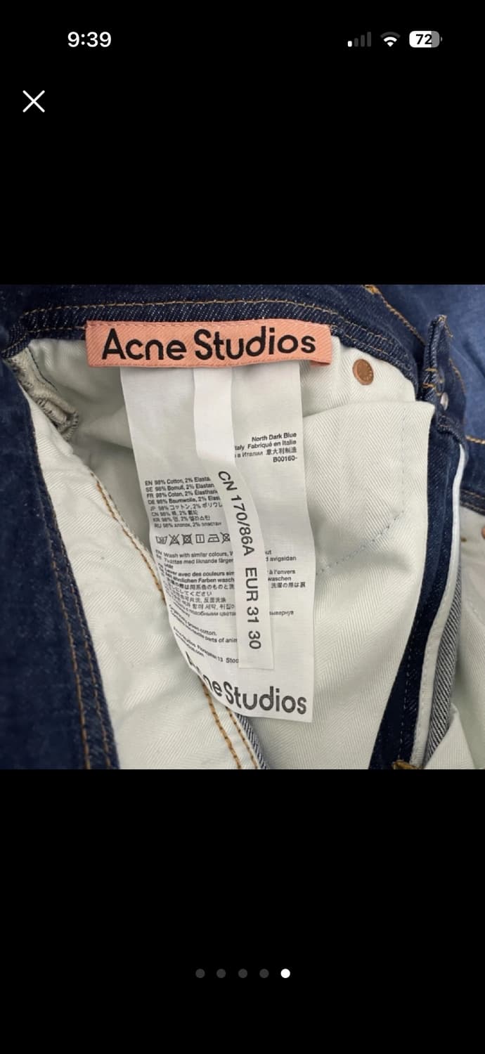 (미착용) 아크네 스튜디오 노스 데님 31 상품이미지5