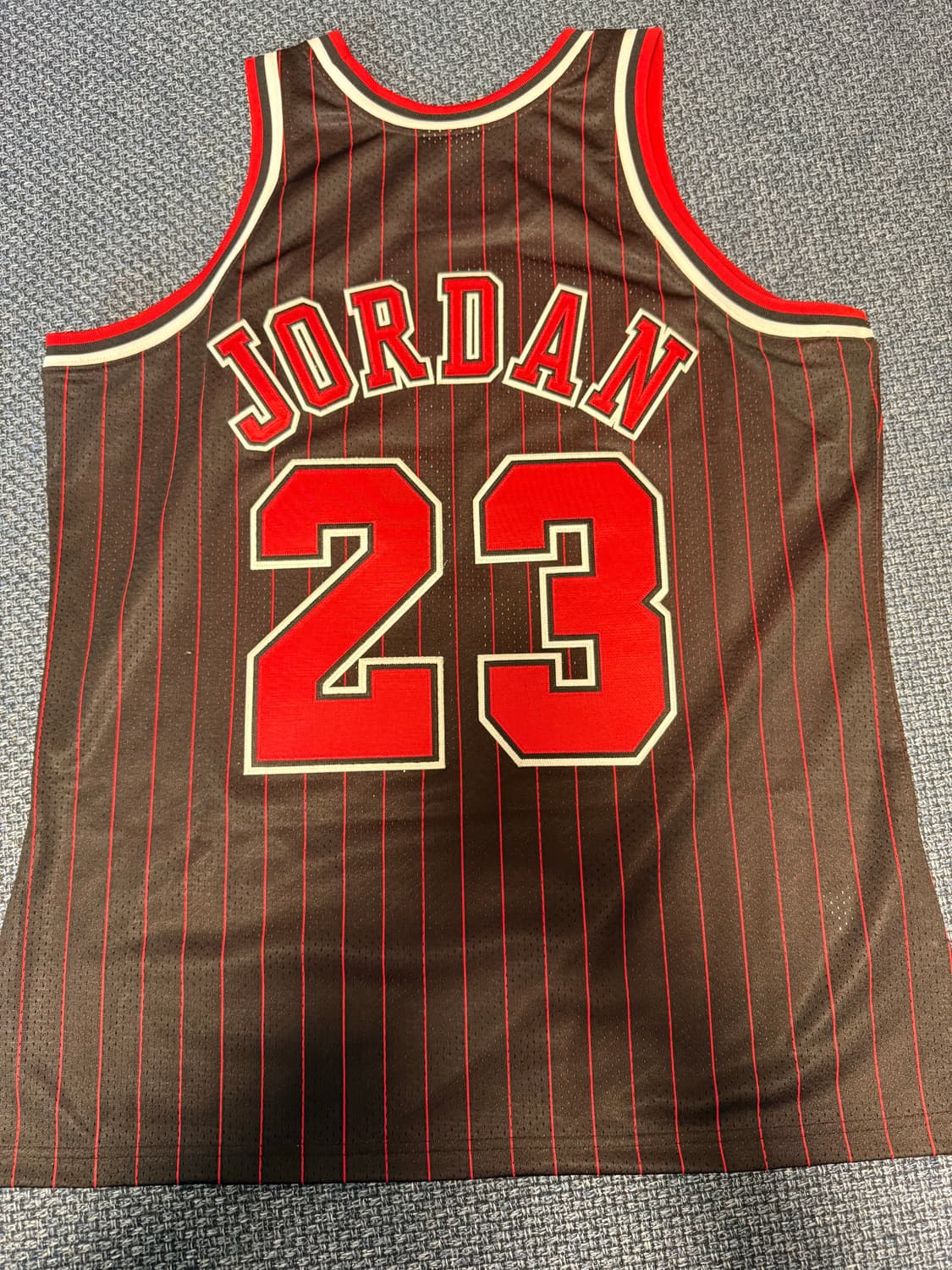 [XL, 48]미첼엔네스 조던 어센틱 불스 핀스트라이프 져지 ​ 상품이미지2