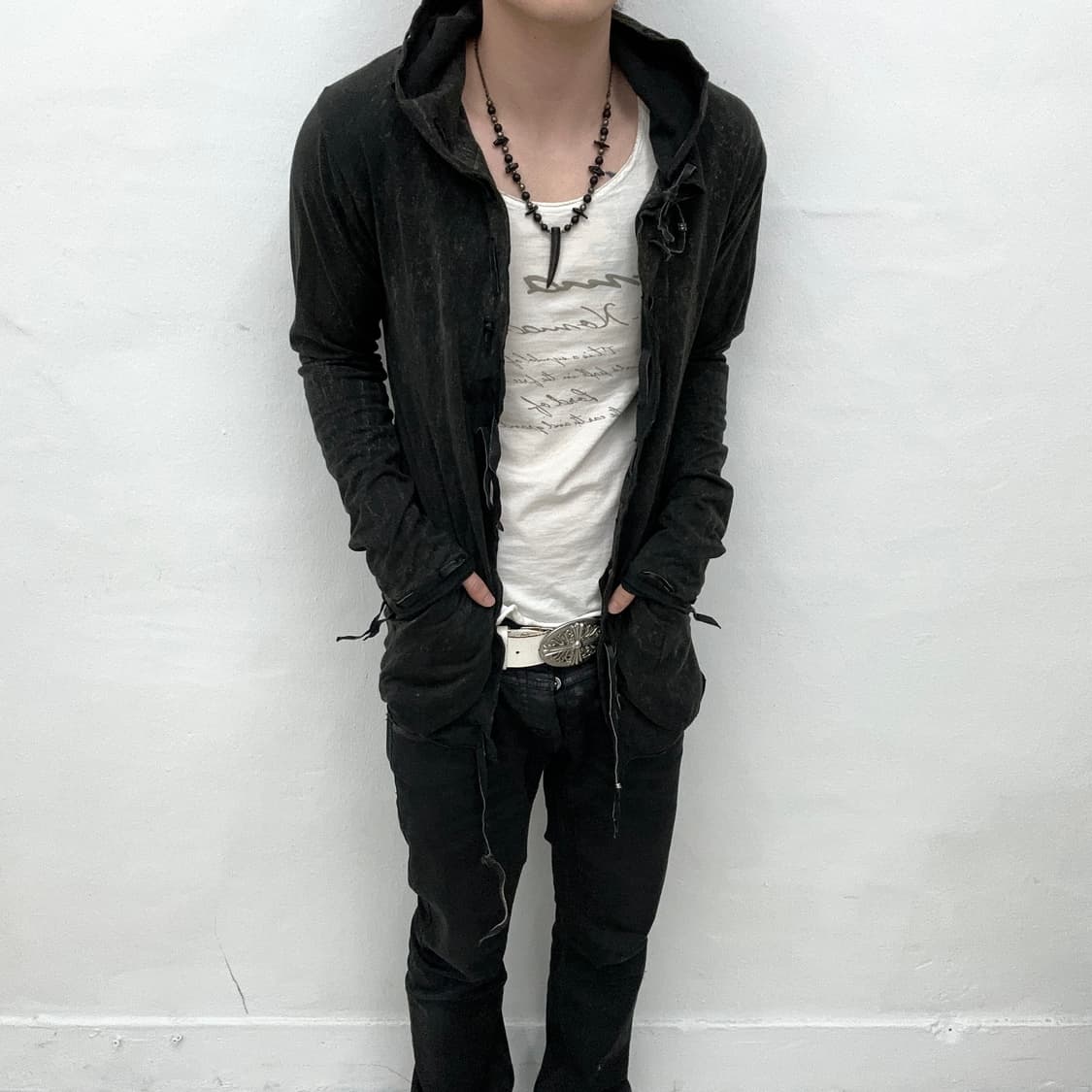 Royal flash leather strap cardigan 상품이미지3