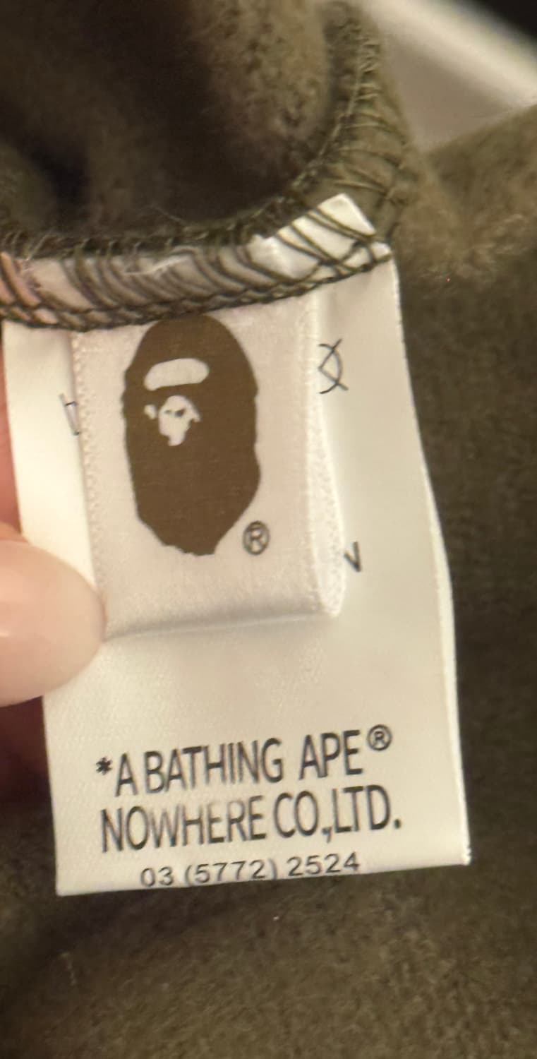 베이프X헬로키티 녹계 후드집업 상품이미지7