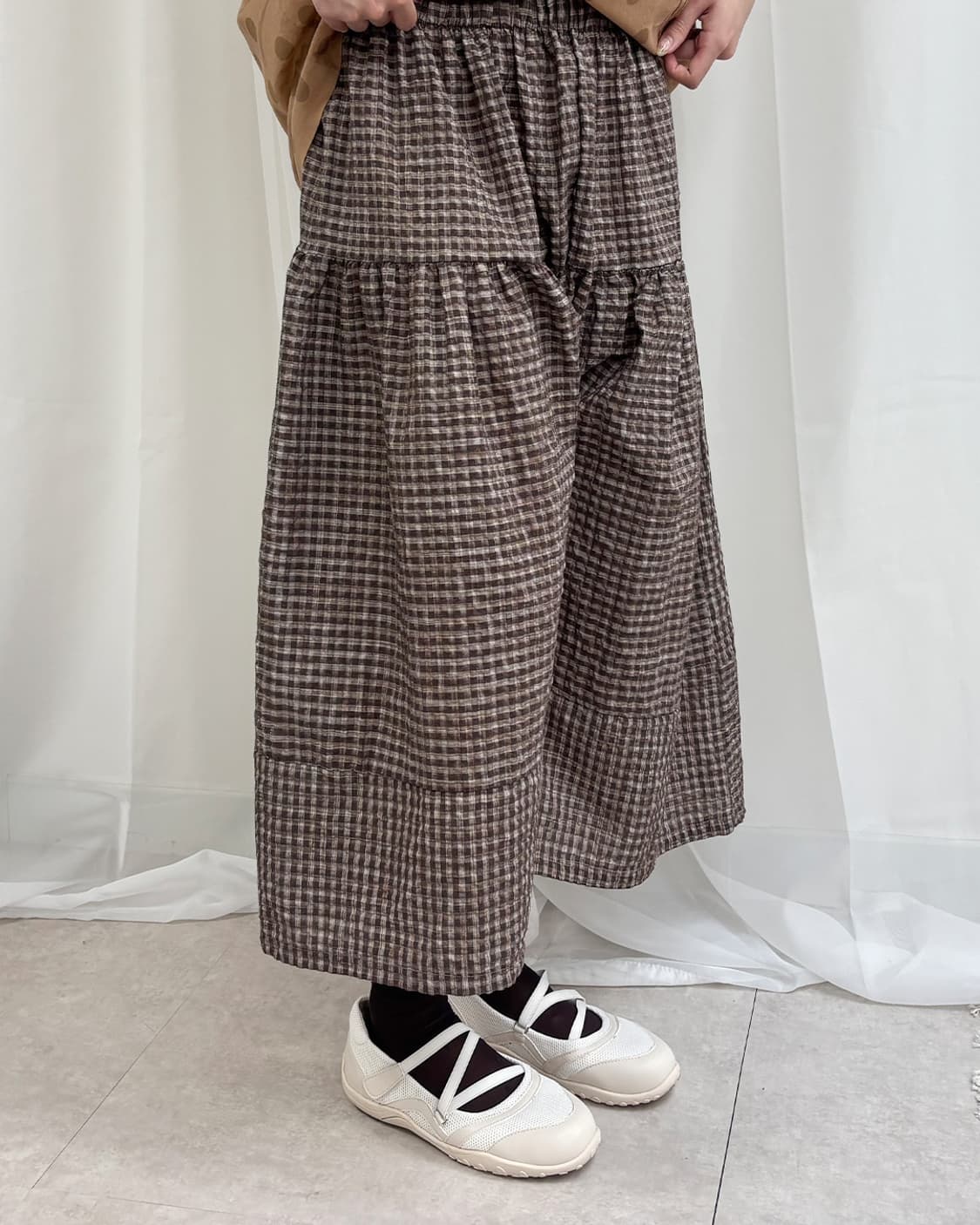 PARTYSU nerd balloon gingham check pants 상품이미지8