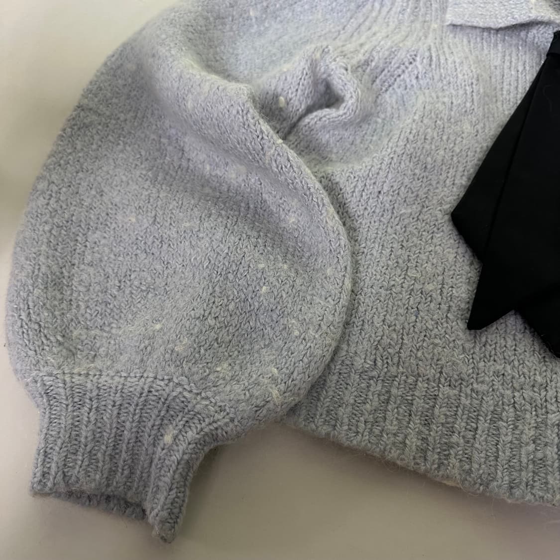 우먼M 자라 스카이블루 나염 타이카라 크롭니트 상품이미지2