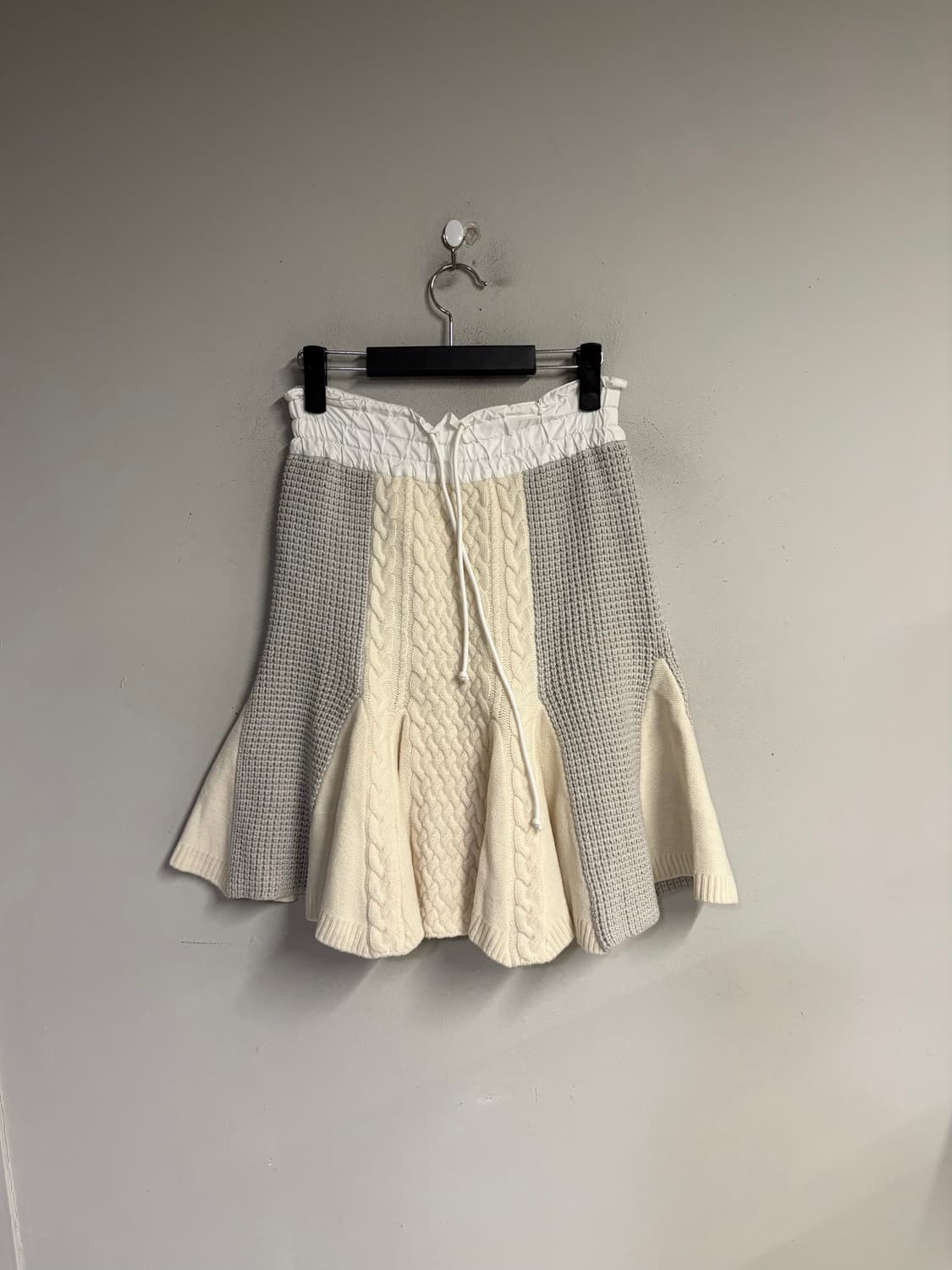 SACAI LUCK knit panel mix skirt  상품이미지1
