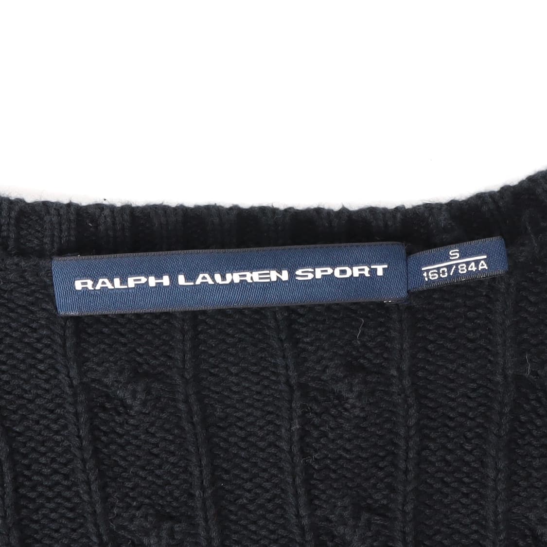 폴로 랄프로렌 블랙 브이넥 케이블 니트 상품이미지8