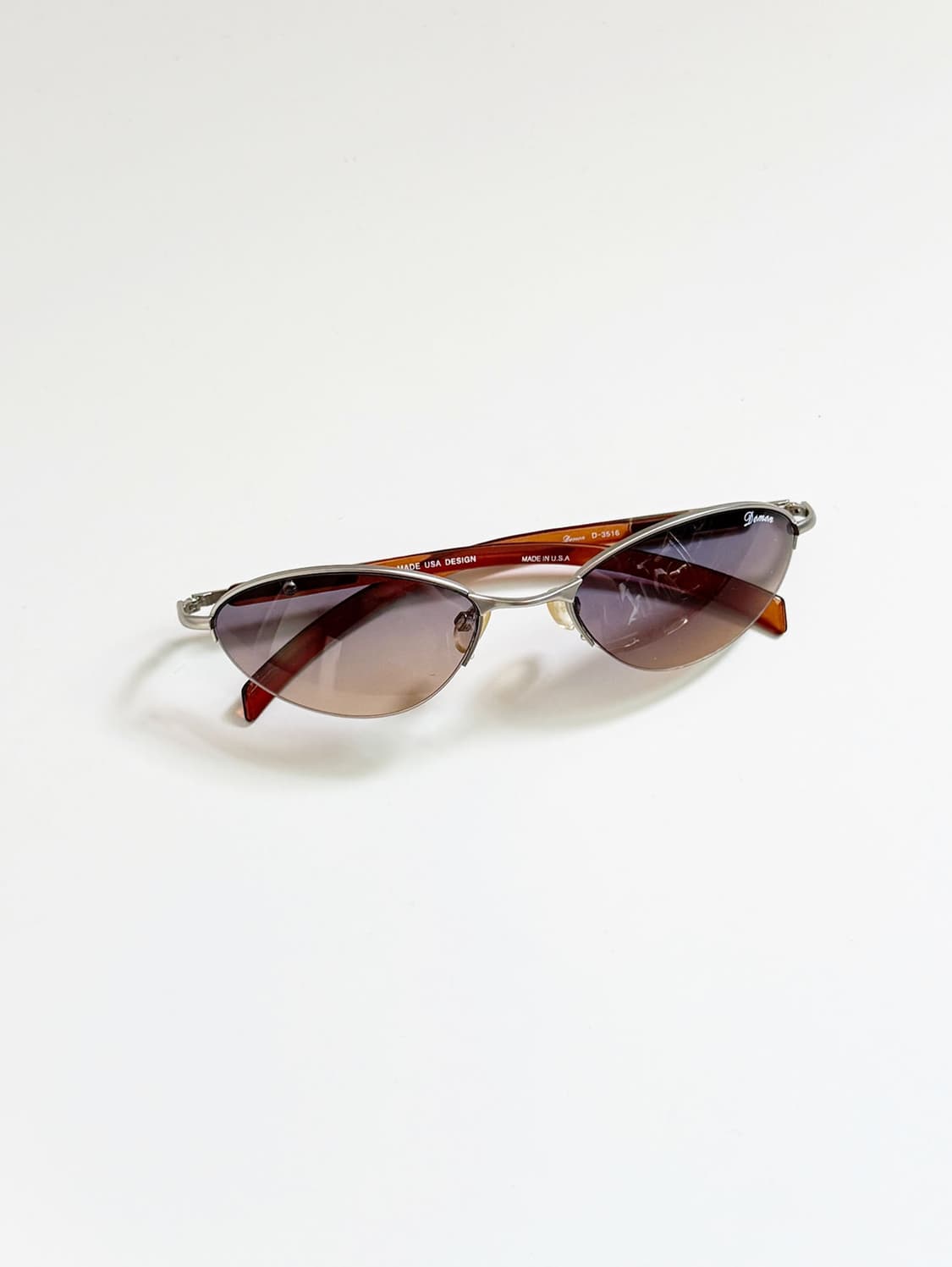 90s DOMON 반무테 스퀘어 틴트 빈티지 선글라스 상품이미지2