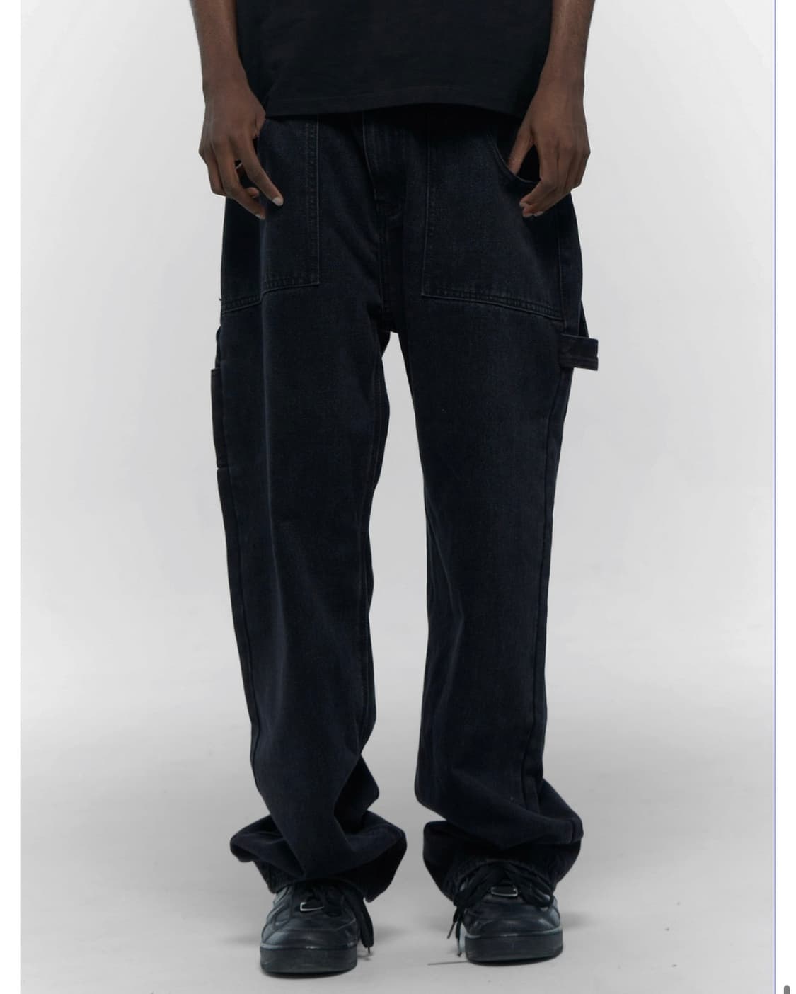 플라스틱프로덕트 MPa PAINTER DENIM PANTS 블랙 S 상품이미지2