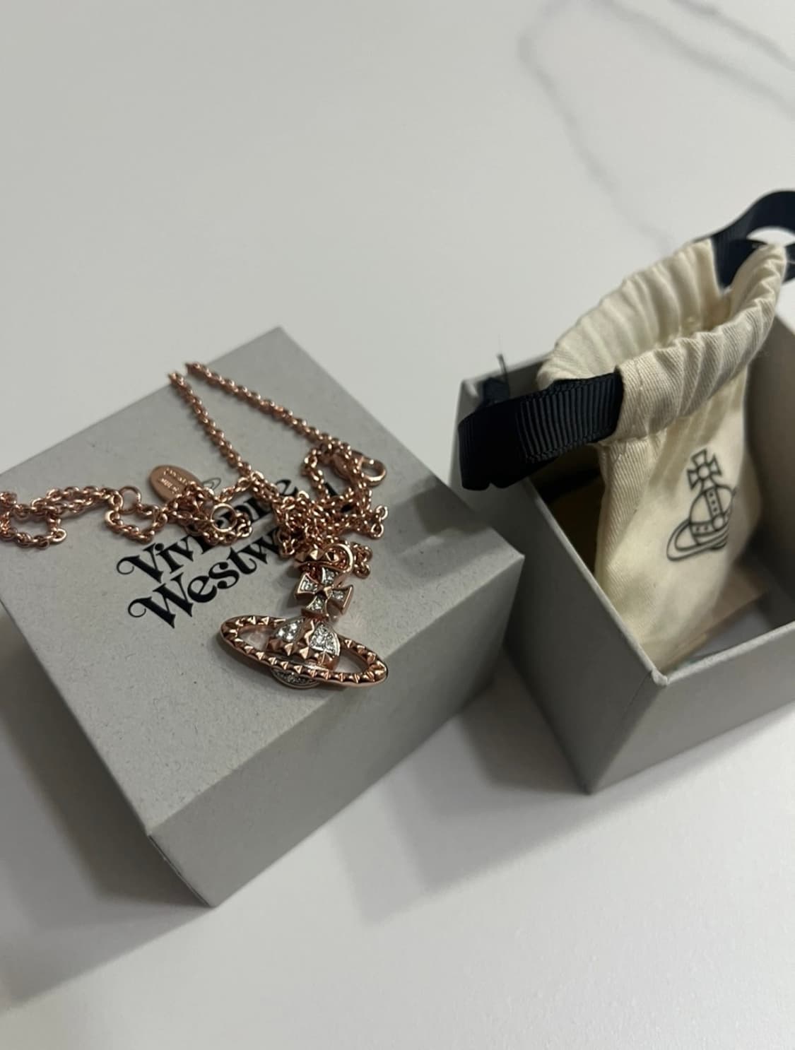 비비안웨스트우드 목걸이 로즈골드 상품이미지2