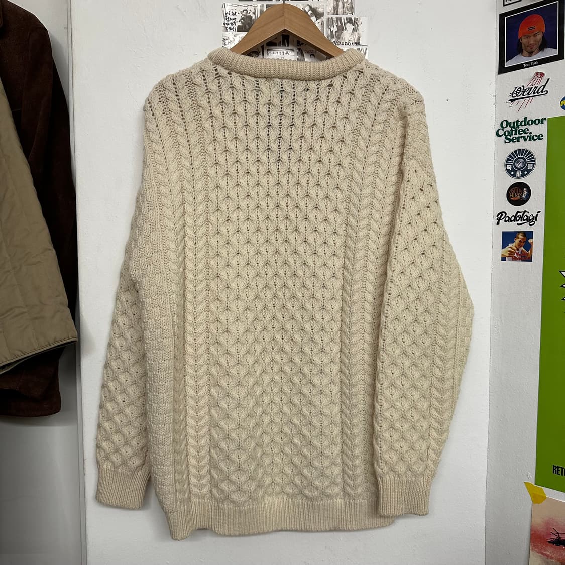 아란 크래프크 피셔맨 울 스웨터 상품이미지6