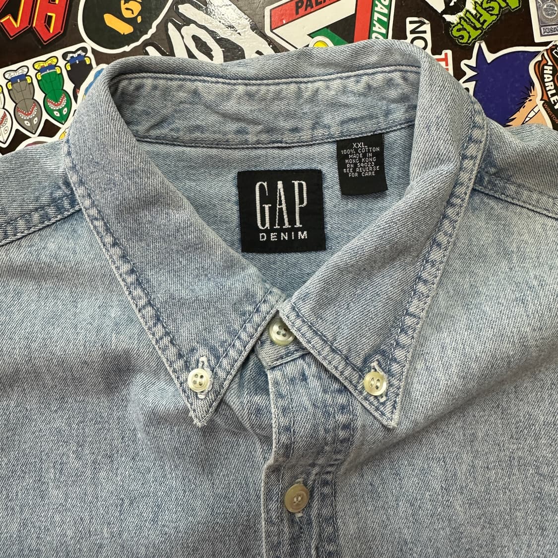 90s 올드 갭 데님 워크 셔츠 XXL 상품이미지7