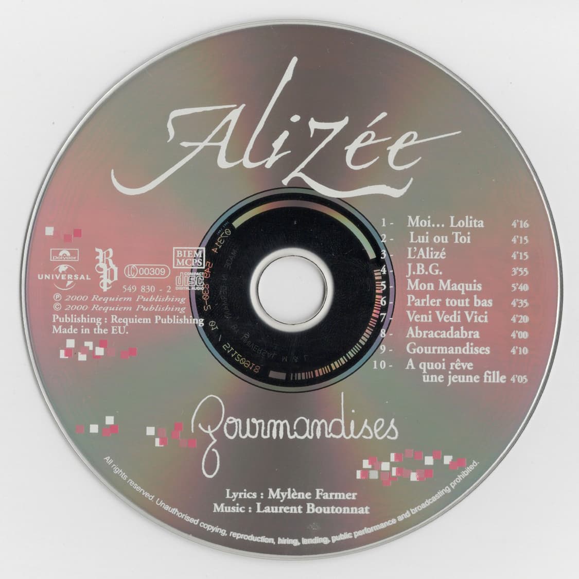 Alizée - Gourmandises 유럽반 알리제 해외음반 희귀음반 상품이미지4