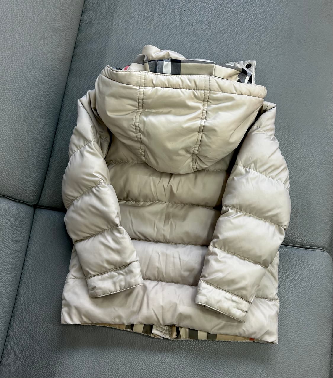 버버리 키즈 노바체크 라이트베이지 패딩(4세) 상품이미지6