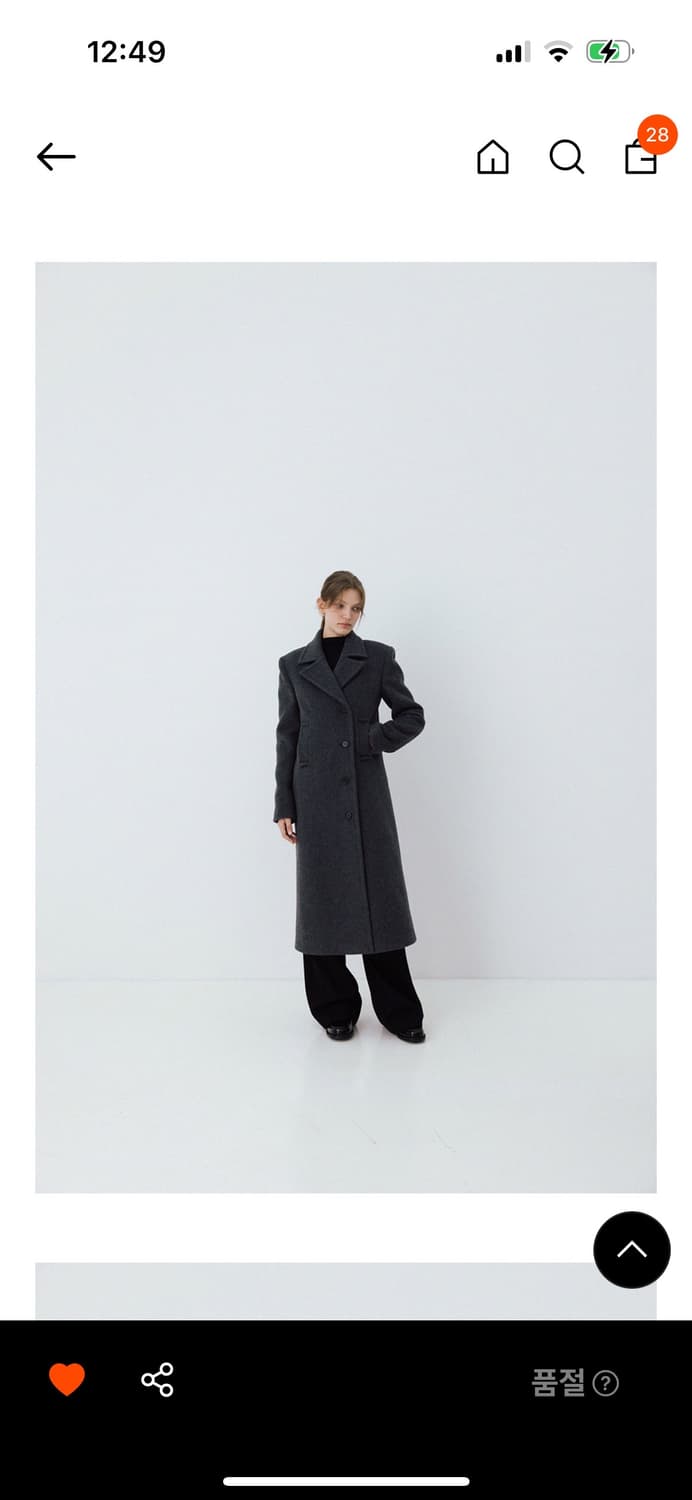 LE(르) 울 더블 코트 차콜 상품이미지5