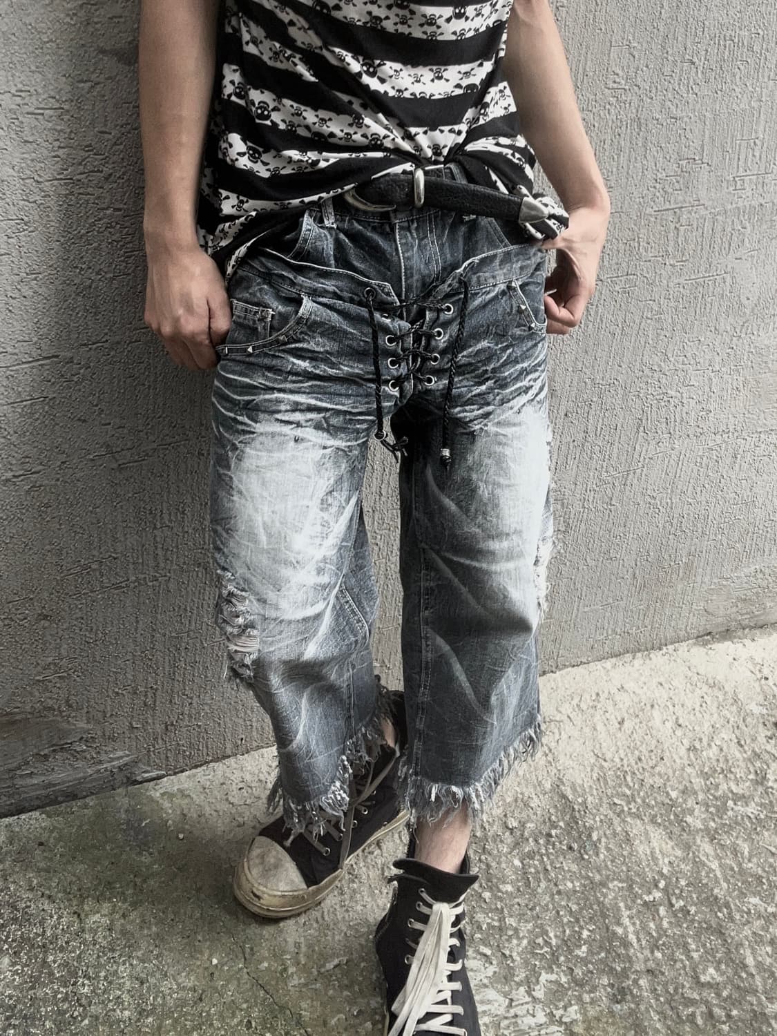 00s Rowbox lace-up v-kei pants 상품이미지1