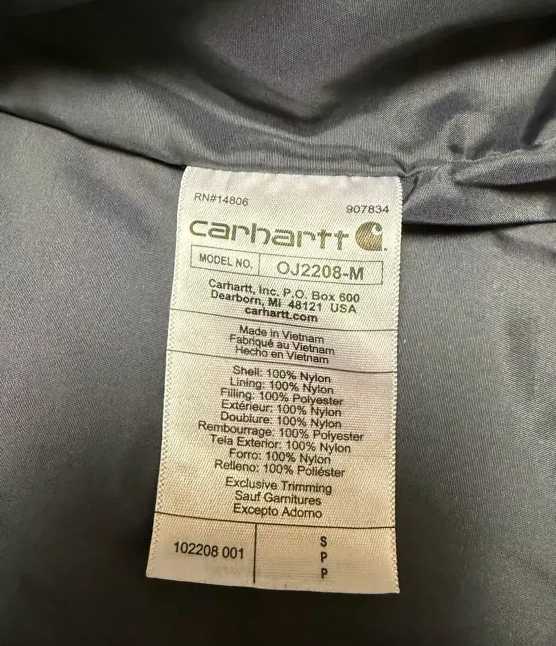 칼하트 레인 디펜더 경량패딩 상품이미지5