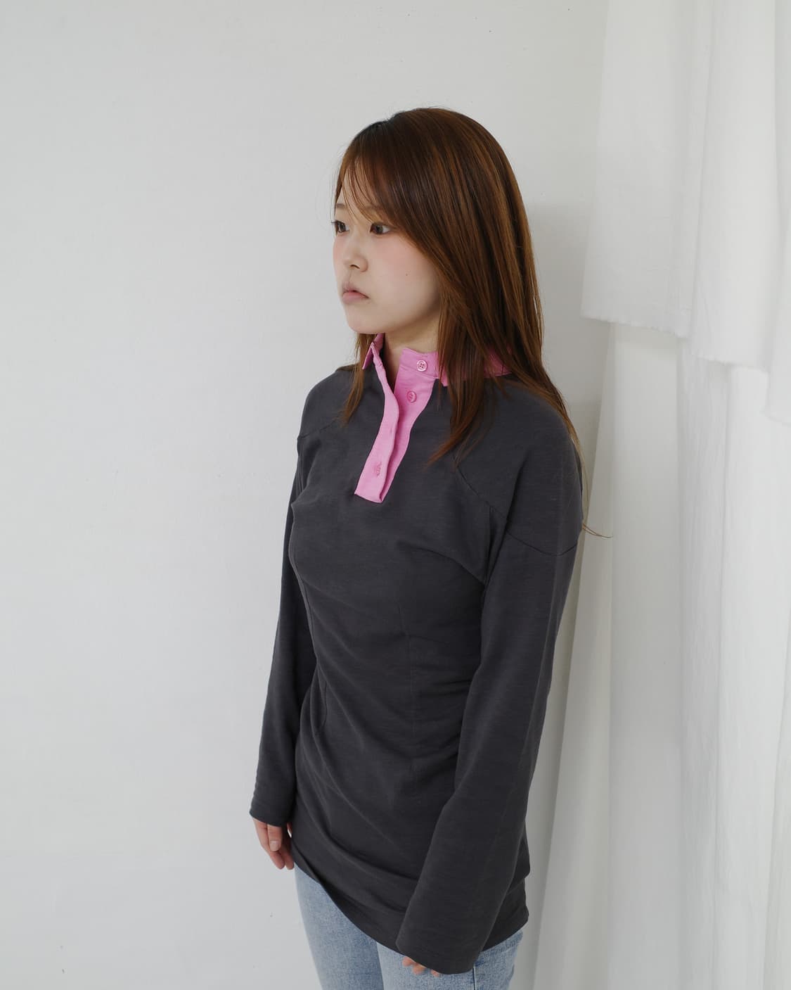 Gimaguas Mock Neck Sleeve Polo 상품이미지1