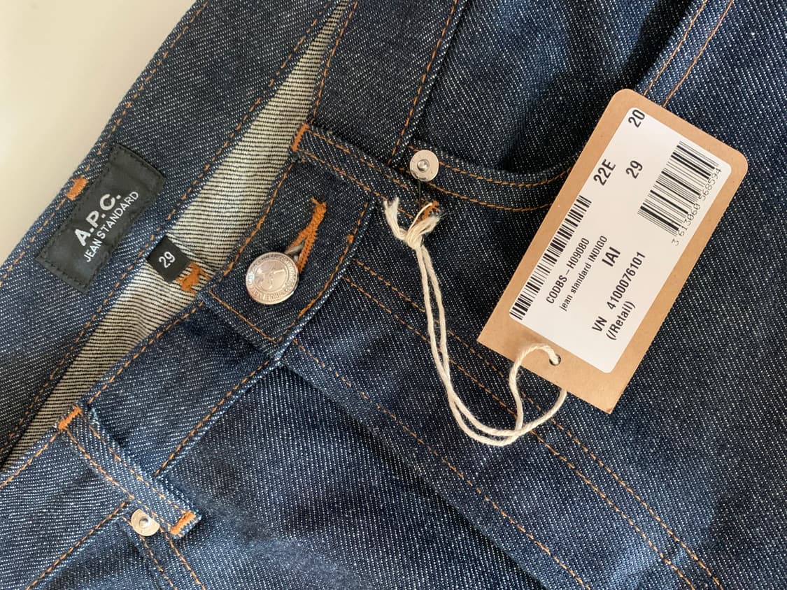 Apc 진스탠다드 생지 데님 29 새상품 상품이미지5