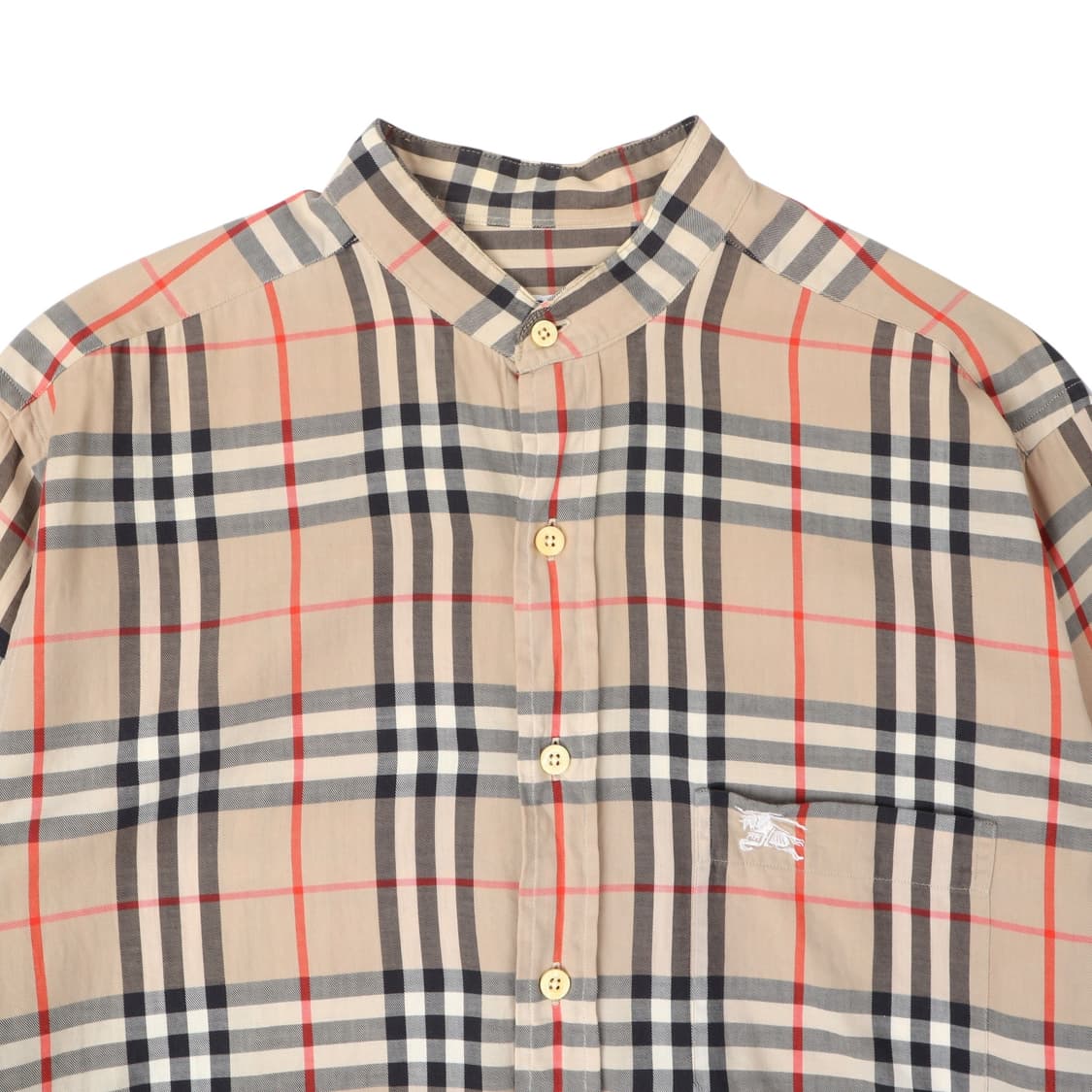 버버리 헨리넥 베이지 노바체크 셔츠 상품이미지2