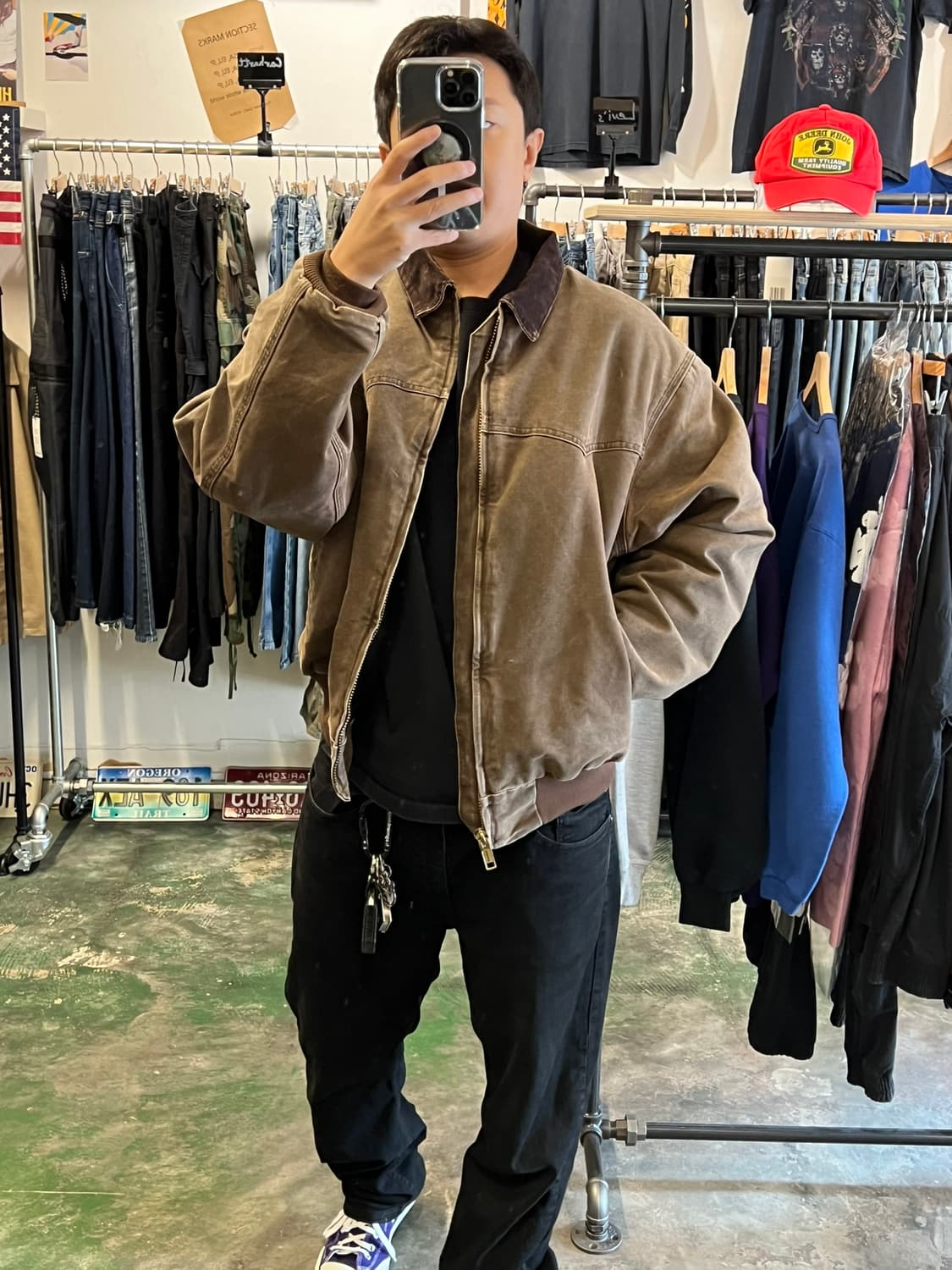 00's [2XL] 칼하트 산타페 J14 CHT 체스트넛 빈티지 워크자켓 상품이미지3