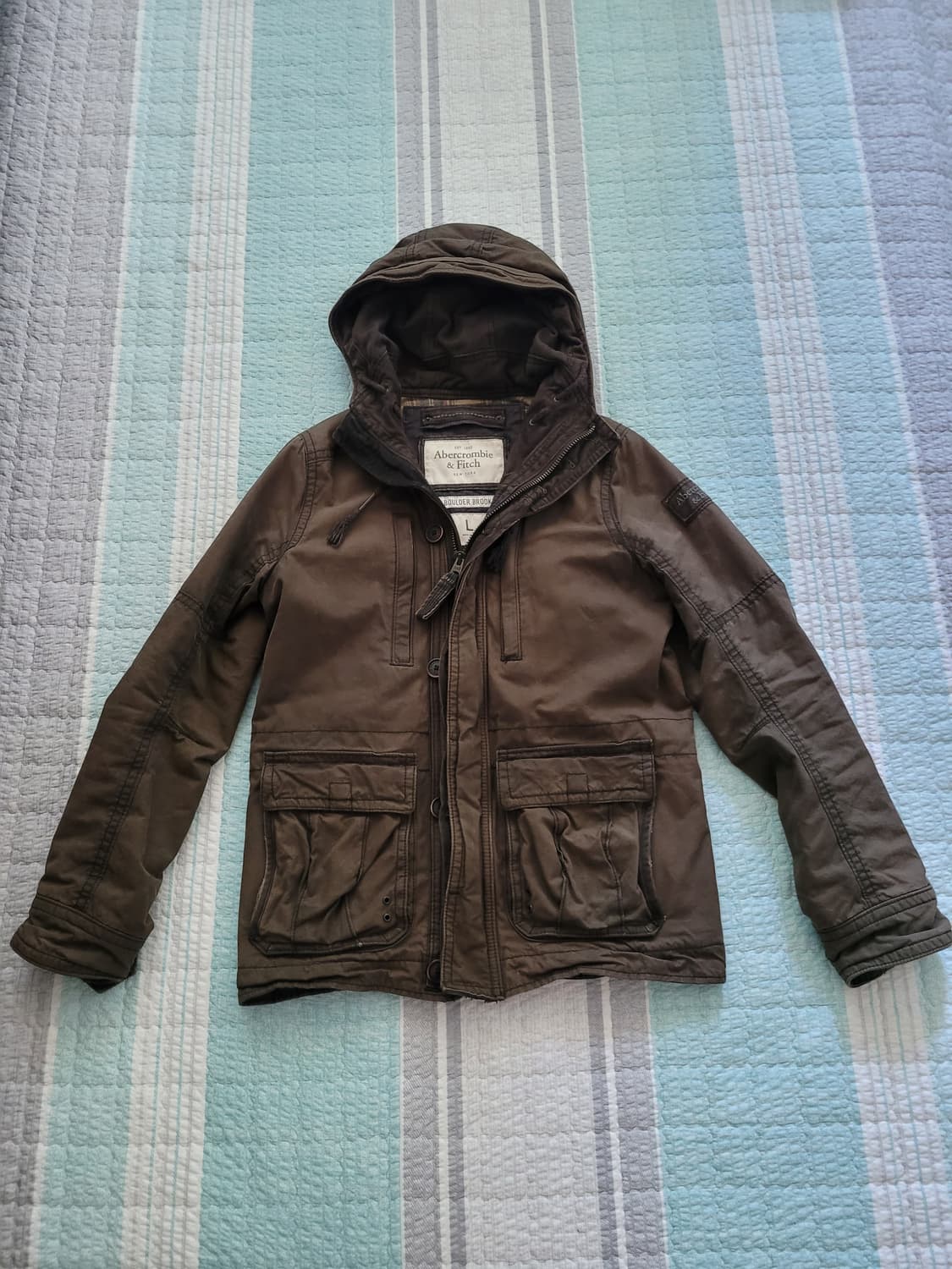 아베크롬비 Abercrombie 밀리터리 헤비왁스야상자켓 L 105사이즈 상품이미지5