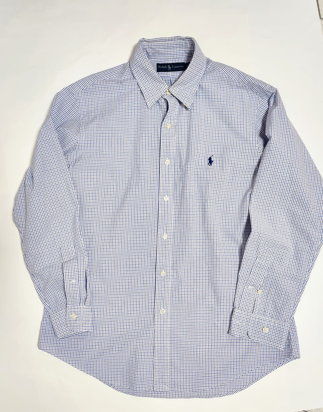 폴로 랄프로렌 남성용 체크 긴팔 셔츠 상품이미지1