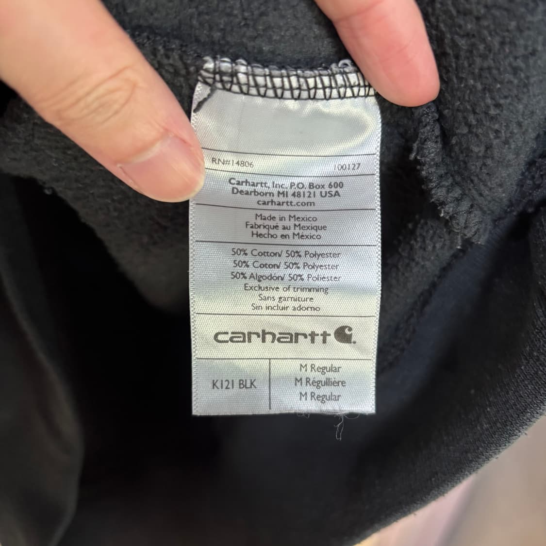칼하트 후드 블랙 상품이미지3