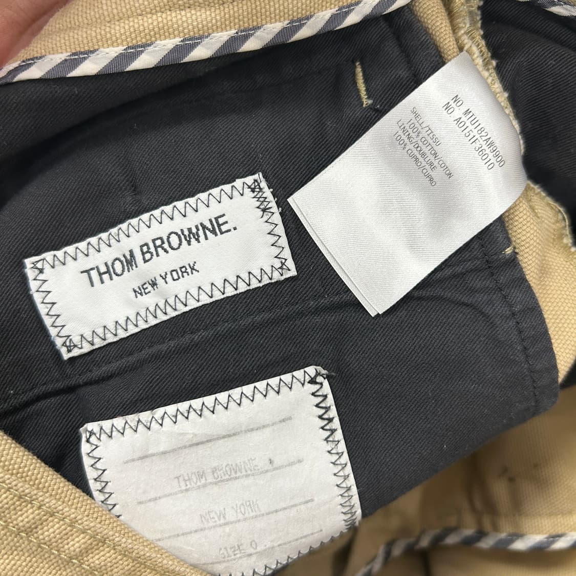 톰브라운 4바 베이지 치노팬츠(0) 상품이미지10