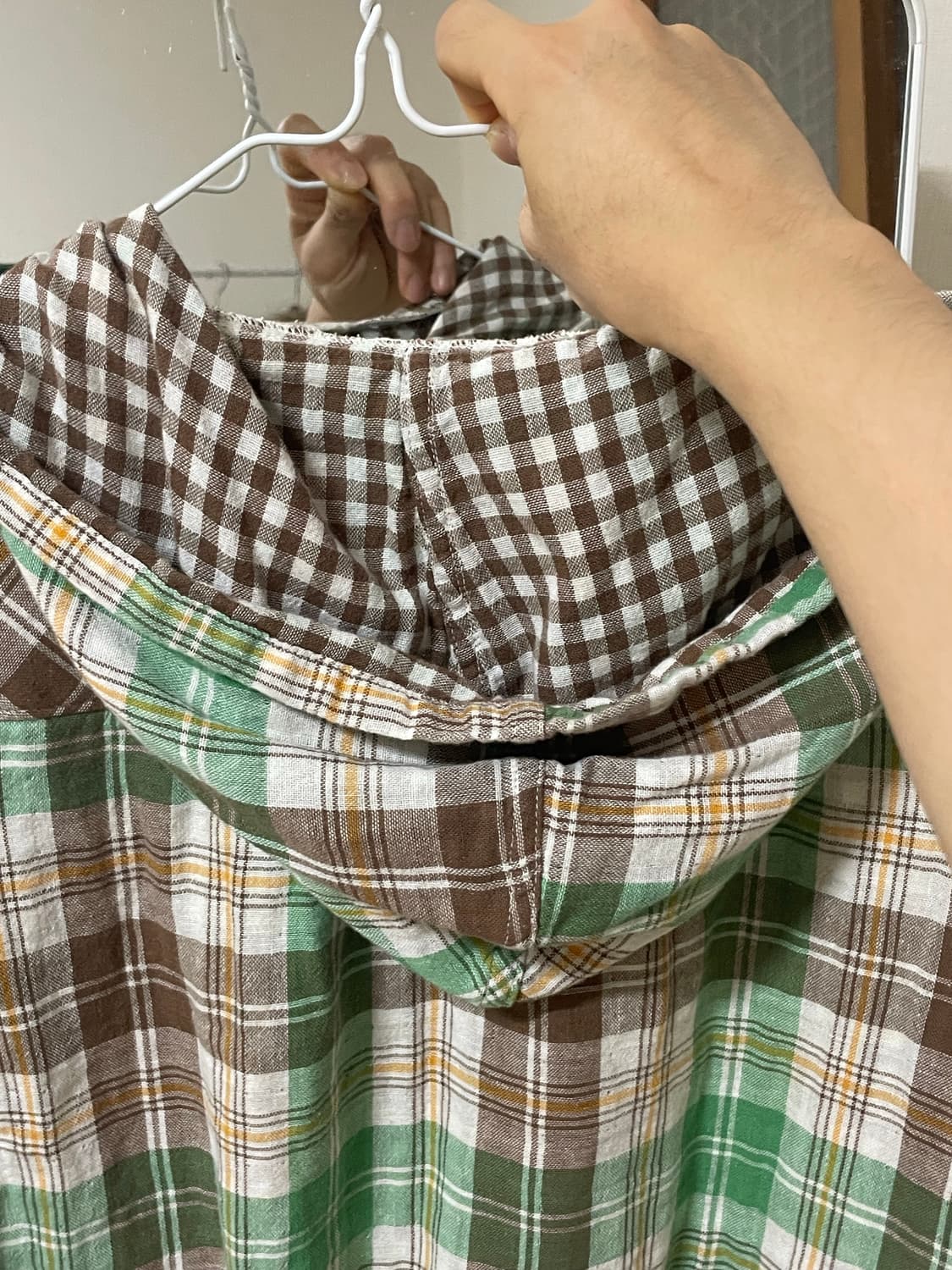 스즈코 모리 모리걸 빈티지 민트초코 체크 집업 상품이미지5