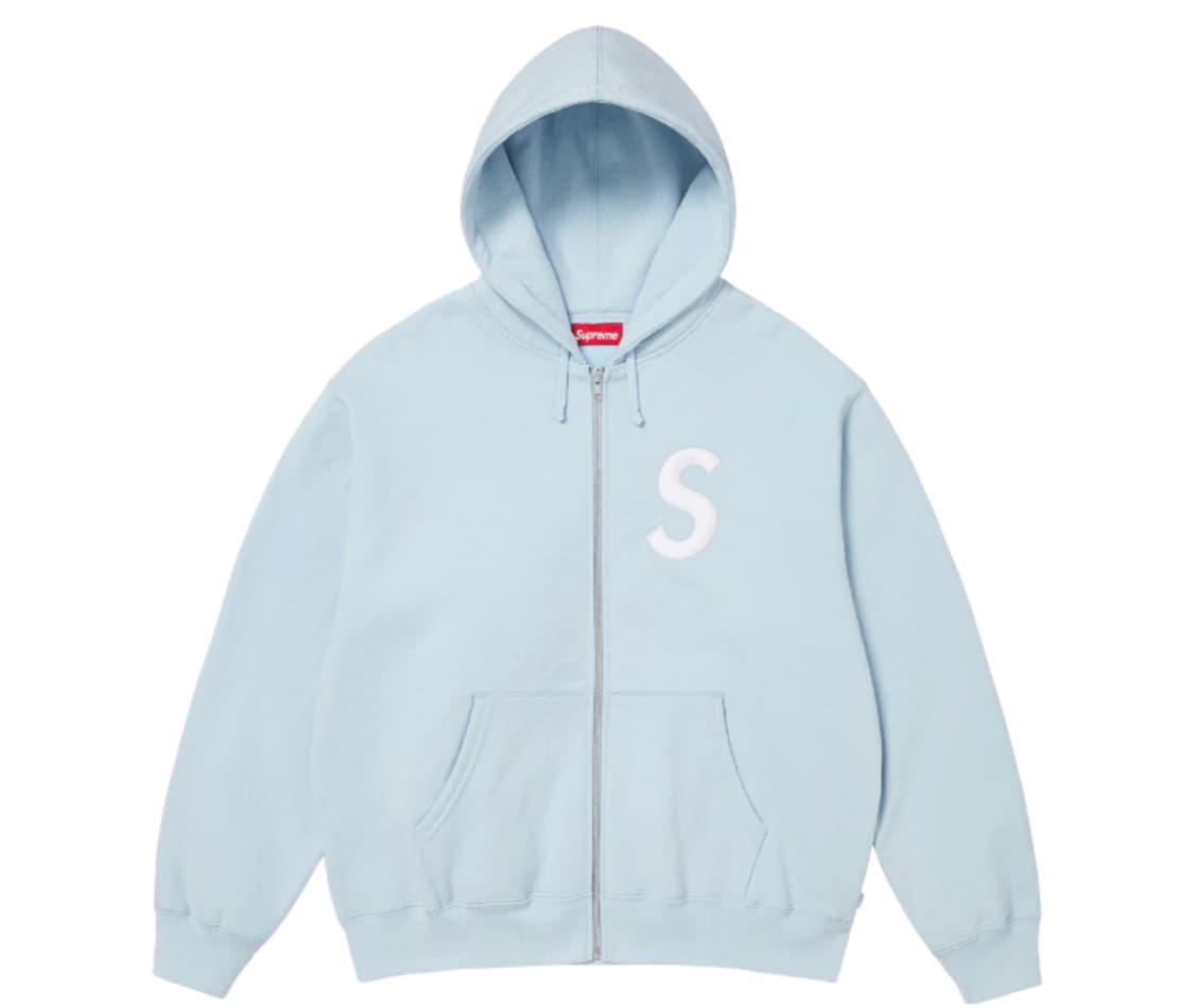슈프림 S로고 루드집업 라이트 블루  상품이미지1
