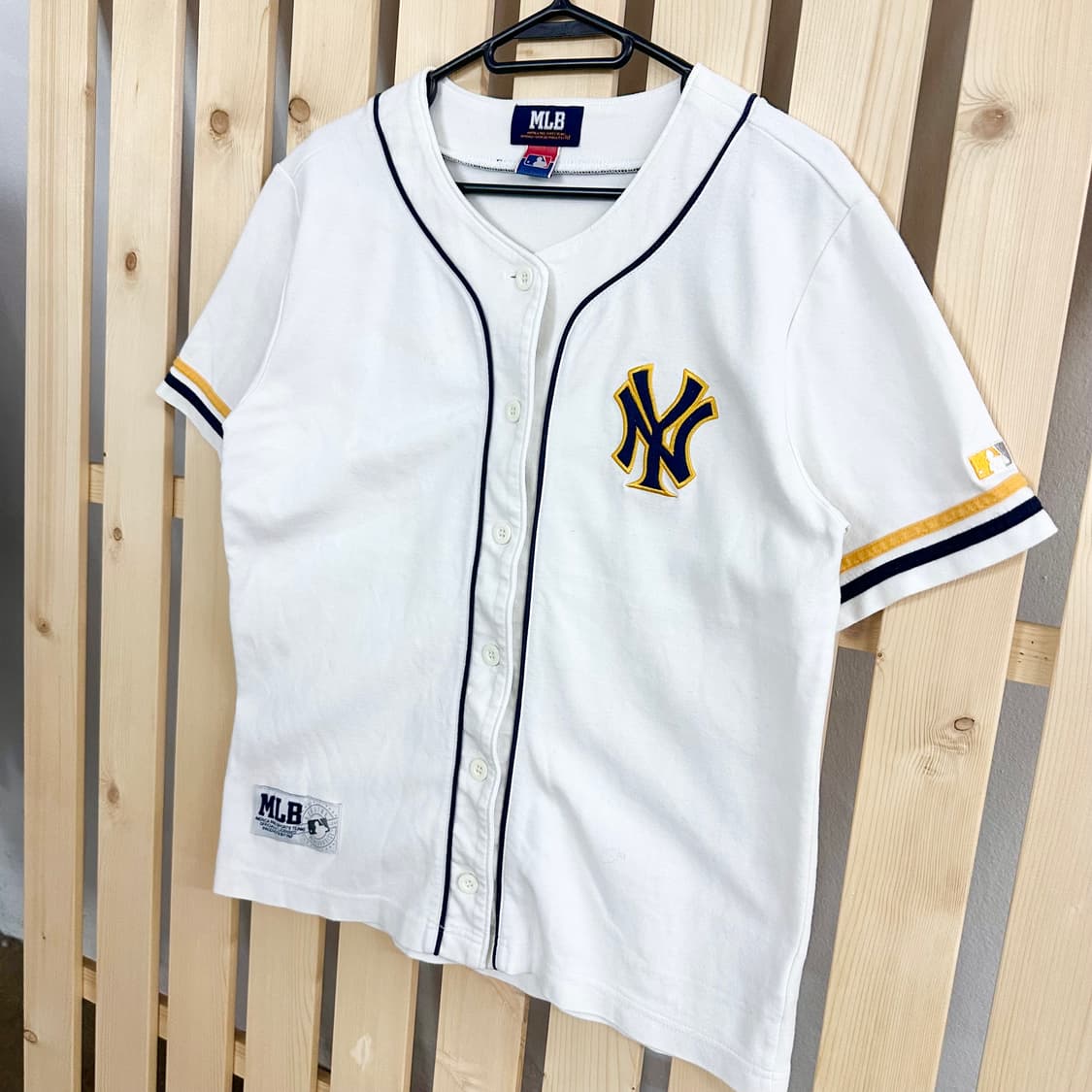 (S) MLB 뉴욕 양키스 반팔 야구 유니폼 흰색 상품이미지3