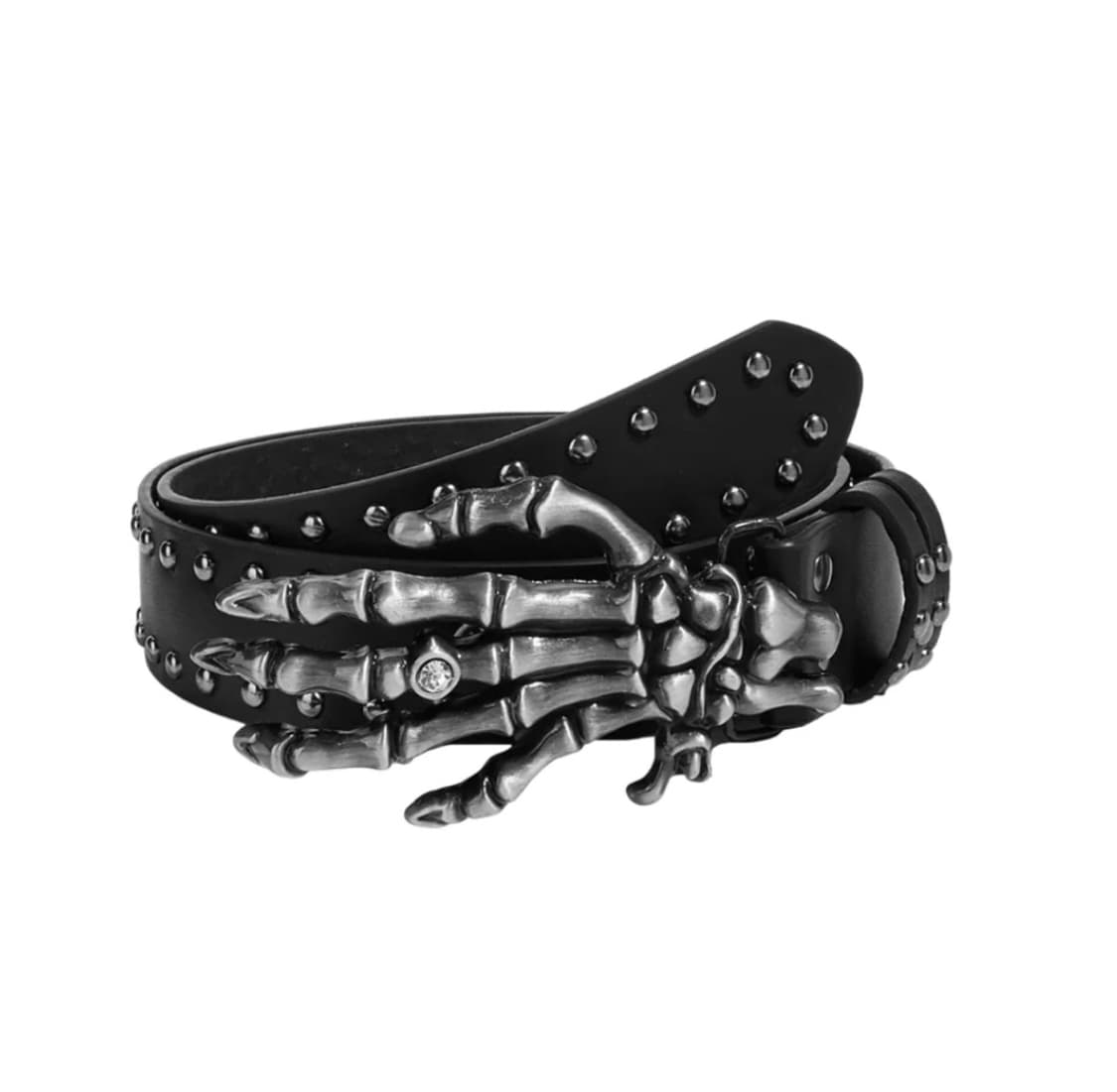 스켈레톤 핸드 큐빅 스터드 벨트 상품이미지1