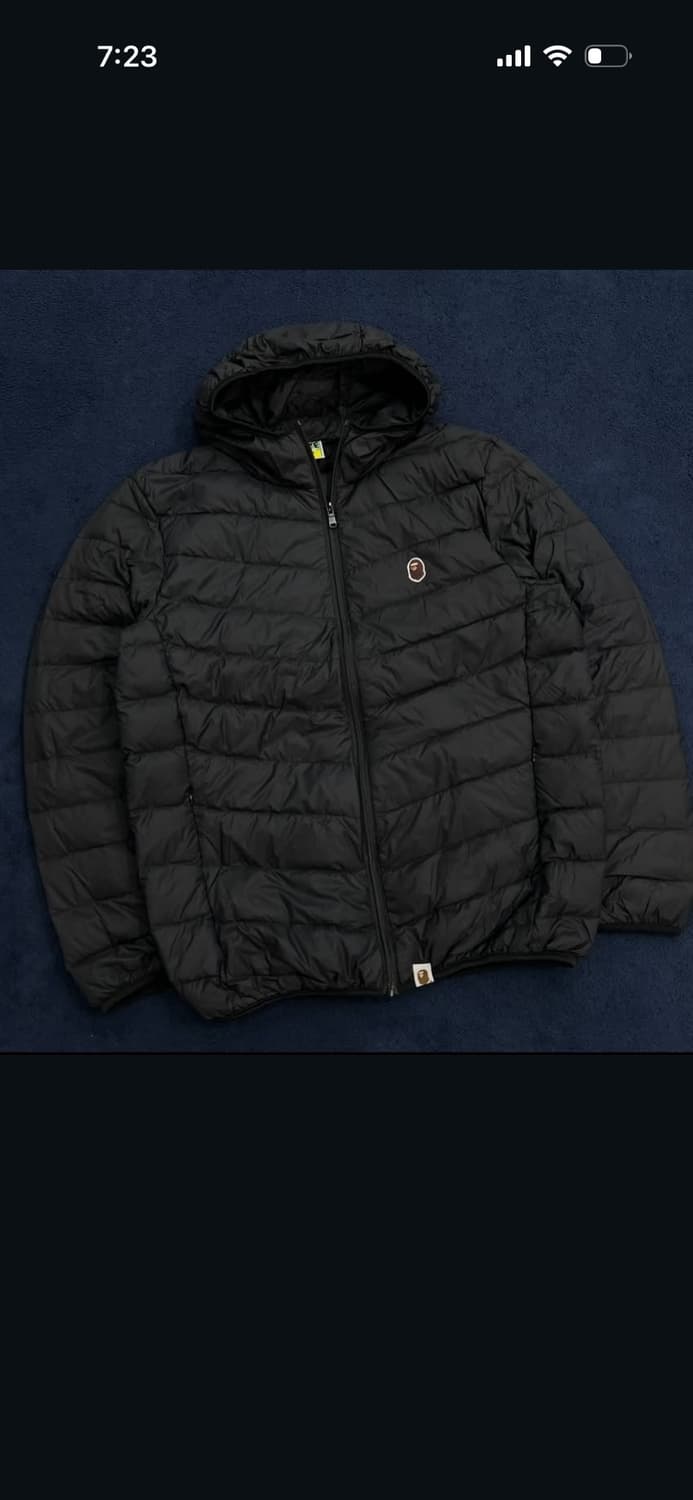 베이프 블랙 경량패딩 상품이미지1