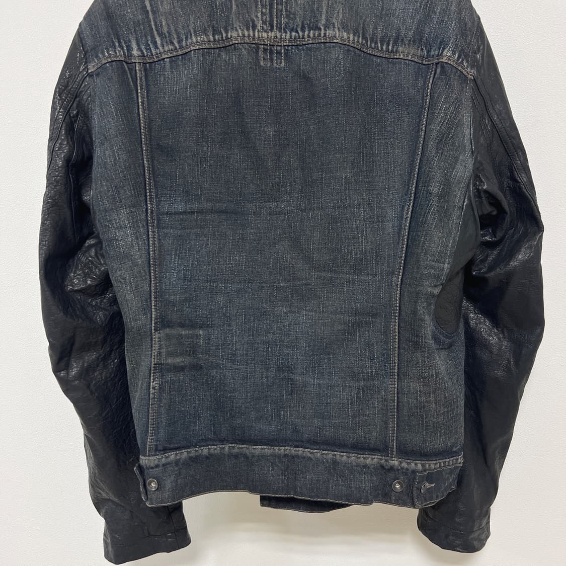 릭오웬스 10SS 다크쉐도우 팔가죽 데님 자켓 블루 블랙 상품이미지7