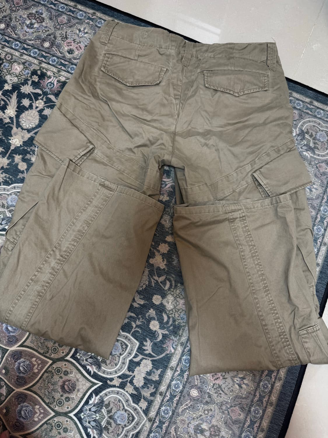 파르티멘토 빈티지 워싱 페널드 카고 팬츠 베이지(L) 상품이미지5