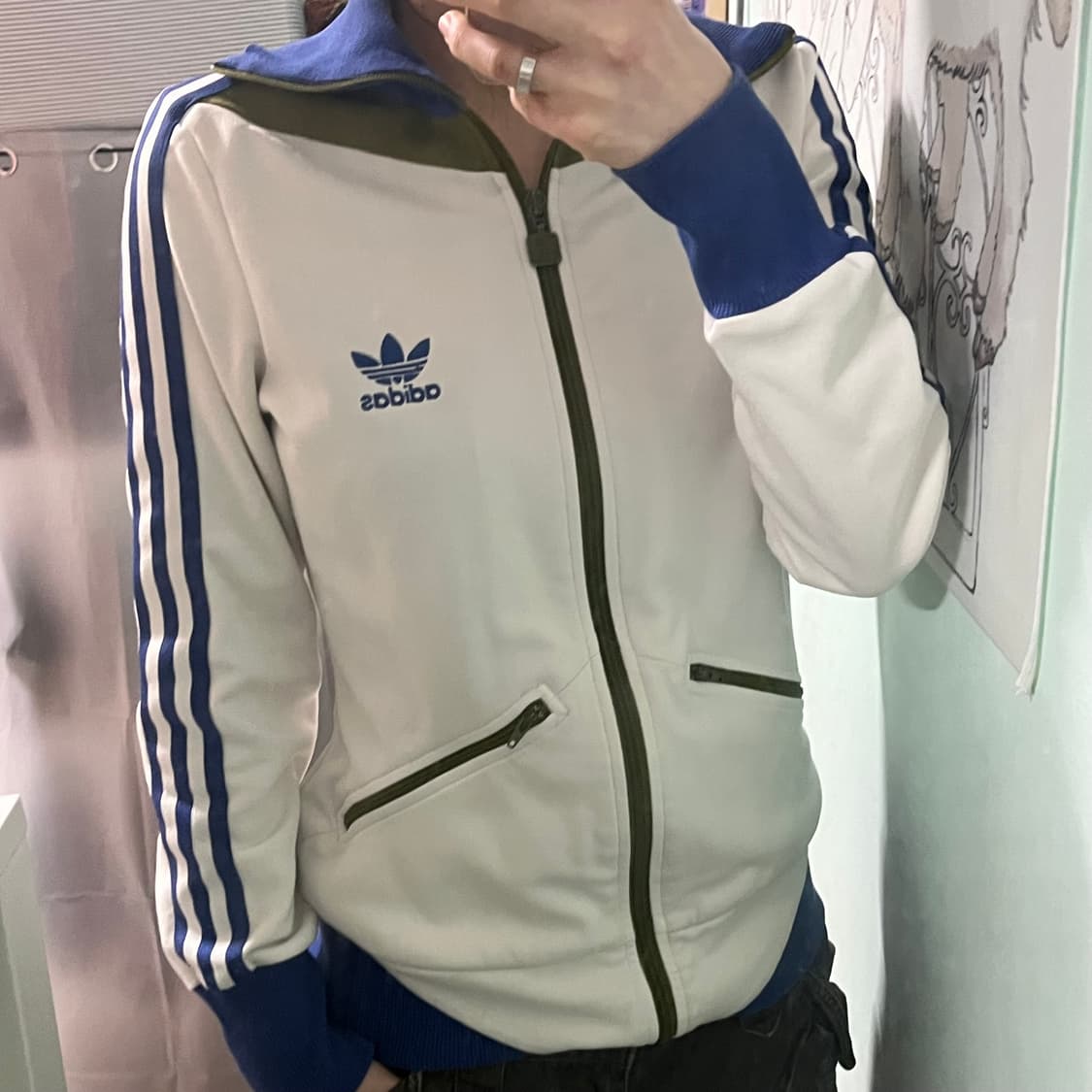 아디다스 져지 흰파카키  상품이미지2