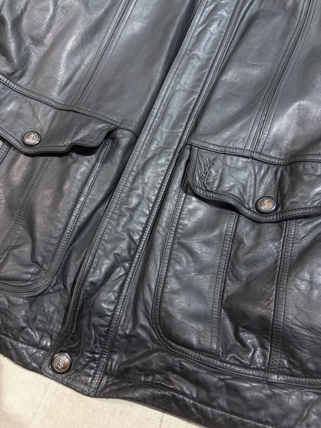 90s 입생로랑 ysl 퍼 양가죽 자켓 상품이미지2